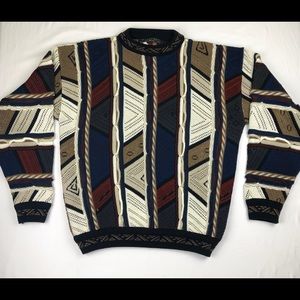 Vintage Colorful Knit Sweater men’s Extra Large